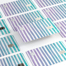 Purple to Green WaterColor Ombre Stripes - Premium Protective Decal Skin-Kit for the Apple Credit Card