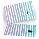 Purple to Green WaterColor Ombre Stripes - Premium Protective Decal Skin-Kit for the Apple Credit Card