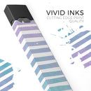 Purple to Green WaterColor Ombre Stripes - Premium Decal Protective Skin-Wrap Sticker compatible with the Juul Labs vaping device
