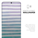 Purple to Green WaterColor Ombre Stripes - Premium Vinyl Skin Decal for Samsung Galaxy S25 Ultra, S24, S23, S22 & All Galaxy S Models