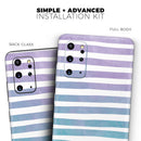 Purple to Green WaterColor Ombre Stripes - Premium Vinyl Skin Decal for Samsung Galaxy S25 Ultra, S24, S23, S22 & All Galaxy S Models