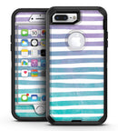 Purple to Green WaterColor Ombre Stripes - iPhone 7 Plus/8 Plus OtterBox Case & Skin Kits