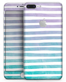 Purple to Green WaterColor Ombre Stripes - Skin-kit for the iPhone 8 or 8 Plus