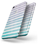 Purple to Green WaterColor Ombre Stripes - Skin-kit for the iPhone 8 or 8 Plus