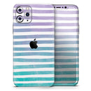 Purple to Green WaterColor Ombre Stripes - Vinyl Skin Wrap for iPhone 17 Pro Max, 17 Pro, 17 Air, 17, 16 & All Models — Soft Matte or Ultra Gloss