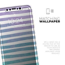Purple to Green WaterColor Ombre Stripes - Vinyl Skin Wrap for iPhone 17 Pro Max, 17 Pro, 17 Air, 17, 16 & All Models — Soft Matte or Ultra Gloss
