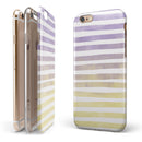 Purple to Yellow WaterColor Ombre Stripes iPhone 6/6s or 6/6s Plus 2-Piece Hybrid INK-Fuzed Case