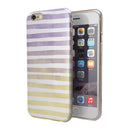 Purple to Yellow WaterColor Ombre Stripes iPhone 6/6s or 6/6s Plus 2-Piece Hybrid INK-Fuzed Case