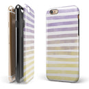 Purple to Yellow WaterColor Ombre Stripes iPhone 6/6s or 6/6s Plus 2-Piece Hybrid INK-Fuzed Case