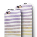 Purple to Yellow WaterColor Ombre Stripes iPhone 6/6s or 6/6s Plus 2-Piece Hybrid INK-Fuzed Case