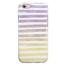 Purple to Yellow WaterColor Ombre Stripes iPhone 6/6s or 6/6s Plus 2-Piece Hybrid INK-Fuzed Case