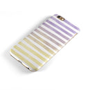Purple to Yellow WaterColor Ombre Stripes iPhone 6/6s or 6/6s Plus 2-Piece Hybrid INK-Fuzed Case