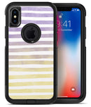 Purple to Yellow WaterColor Ombre Stripes 2 - iPhone X OtterBox Case & Skin Kits
