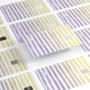 Purple to Yellow WaterColor Ombre Stripes - Premium Protective Decal Skin-Kit for the Apple Credit Card