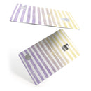 Purple to Yellow WaterColor Ombre Stripes - Premium Protective Decal Skin-Kit for the Apple Credit Card