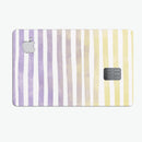Purple to Yellow WaterColor Ombre Stripes - Premium Protective Decal Skin-Kit for the Apple Credit Card