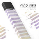 Purple to Yellow WaterColor Ombre Stripes - Premium Decal Protective Skin-Wrap Sticker compatible with the Juul Labs vaping device