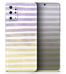Purple to Yellow WaterColor Ombre Stripes - Premium Vinyl Skin Decal for Samsung Galaxy S25 Ultra, S24, S23, S22 & All Galaxy S Models