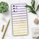 Purple to Yellow WaterColor Ombre Stripes - Premium Vinyl Skin Decal for Samsung Galaxy S25 Ultra, S24, S23, S22 & All Galaxy S Models