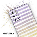 Purple to Yellow WaterColor Ombre Stripes - Premium Vinyl Skin Decal for Samsung Galaxy S25 Ultra, S24, S23, S22 & All Galaxy S Models