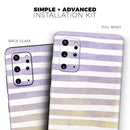 Purple to Yellow WaterColor Ombre Stripes - Premium Vinyl Skin Decal for Samsung Galaxy S25 Ultra, S24, S23, S22 & All Galaxy S Models