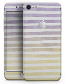 Purple to Yellow WaterColor Ombre Stripes - Skin-kit for the iPhone 8 or 8 Plus