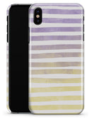 Purple to Yellow WaterColor Ombre Stripes - iPhone X Clipit Case