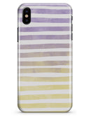 Purple to Yellow WaterColor Ombre Stripes - iPhone X Clipit Case