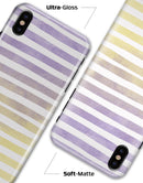 Purple to Yellow WaterColor Ombre Stripes - iPhone X Clipit Case