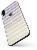 Purple to Yellow WaterColor Ombre Stripes - iPhone X Skin-Kit