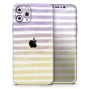 Purple to Yellow WaterColor Ombre Stripes - Vinyl Skin Wrap for iPhone 17 Pro Max, 17 Pro, 17 Air, 17, 16 & All Models — Soft Matte or Ultra Gloss