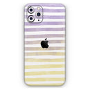 Purple to Yellow WaterColor Ombre Stripes - Vinyl Skin Wrap for iPhone 17 Pro Max, 17 Pro, 17 Air, 17, 16 & All Models — Soft Matte or Ultra Gloss