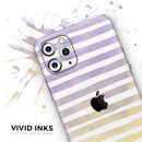 Purple to Yellow WaterColor Ombre Stripes - Vinyl Skin Wrap for iPhone 17 Pro Max, 17 Pro, 17 Air, 17, 16 & All Models — Soft Matte or Ultra Gloss