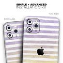 Purple to Yellow WaterColor Ombre Stripes - Vinyl Skin Wrap for iPhone 17 Pro Max, 17 Pro, 17 Air, 17, 16 & All Models — Soft Matte or Ultra Gloss