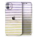 Purple to Yellow WaterColor Ombre Stripes - Vinyl Skin Wrap for iPhone 17 Pro Max, 17 Pro, 17 Air, 17, 16 & All Models — Soft Matte or Ultra Gloss