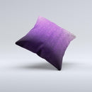 Purpled Crackled Pattern Ink-Fuzed Decorative Throw Pillow