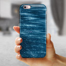 Radiant Blue Scratched Surface iPhone 6/6s or 6/6s Plus 2-Piece Hybrid INK-Fuzed Case