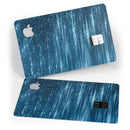 Radiant Blue Scratched Surface - Premium Protective Decal Skin-Kit for the Apple Credit Card