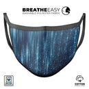 Radiant Blue Scratched Surface - Made in USA Mouth Cover Unisex Anti-Dust Cotton Blend Reusable & Washable Face Mask with Adjustable Sizing for Adult or Child