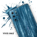 Radiant Blue Scratched Surface - Premium Vinyl Skin Decal for Samsung Galaxy S25 Ultra, S24, S23, S22 & All Galaxy S Models