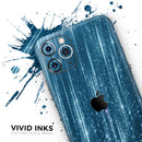 Radiant Blue Scratched Surface - Protective Skin Wrap & Decal – Compatible with iPhone SE to iPhone 17 Pro Max (All Models)
