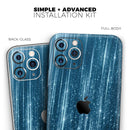 Radiant Blue Scratched Surface - Protective Skin Wrap & Decal – Compatible with iPhone SE to iPhone 17 Pro Max (All Models)