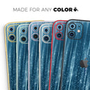 Radiant Blue Scratched Surface - Protective Skin Wrap & Decal – Compatible with iPhone SE to iPhone 17 Pro Max (All Models)