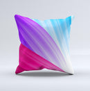 Radiant Color-Swirls Ink-Fuzed Decorative Throw Pillow