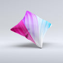 Radiant Color-Swirls Ink-Fuzed Decorative Throw Pillow