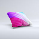 Radiant Color-Swirls Ink-Fuzed Decorative Throw Pillow