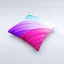 Radiant Color-Swirls Ink-Fuzed Decorative Throw Pillow