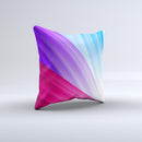 Radiant Color-Swirls Ink-Fuzed Decorative Throw Pillow