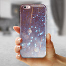 Radient Orbs of Blue with Streaks iPhone 6/6s or 6/6s Plus 2-Piece Hybrid INK-Fuzed Case