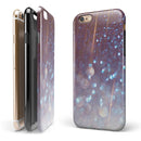 Radient Orbs of Blue with Streaks iPhone 6/6s or 6/6s Plus 2-Piece Hybrid INK-Fuzed Case